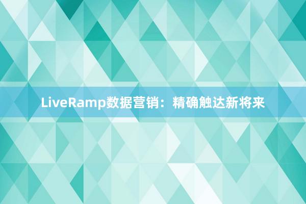 LiveRamp数据营销：精确触达新将来